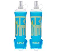 WRELS 2-pack Soft Flask Running Water Bottle 250ml/350ml/500ml,BPA-Free TPU Collapsible Water Bottle for Running Belt & Vest,Lightweight Soft Water Bottle for Marathon, Camping, Climbing