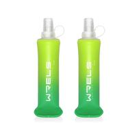 WRELS 2x 250ml Soft Flask Running Water Bottles,TPU BPA Free Collapsible Lightweight Soft Water Bottle for Running Vest,Flexible Sports Bottle for Outdoors
