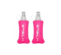 WRELS Folding Soft Flask Portable Collapsible Running Lightweight Water Bottle for Outdoor Sports,Travel with Mouthpeice Cover(150ml-2 Packs)