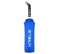WRELS Folding Soft Flask Portable Collapsible Running Lightweight Water Bottle for Outdoor Sports,Travel with Mouthpeice Cover (500ml/16.9oz with straw)