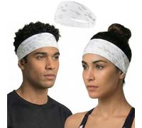 WRELS Running Headband for Men & Women - Breathable Sweatband, Non-Slip Sports Headband with Reflective Logo for Jogging, Yoga, Fitness, Cycling, Basketball