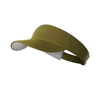 WRELS Summer Sports Visor for Women Men Wide Brim Sun Hat-Adjustable Velcro & Roll-up Design with Water Resistant Pouch - green - One Size