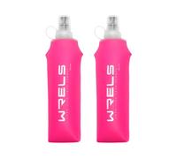 WRELS TPU Soft Flask Lightweight Portable Reusable Water Bottle,BPA Free Collapsible Flask for Hydration Pack in Running Hiking Cycling and Marathon(500ml-2 Packs)