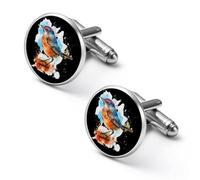 Wren Watercolor Cute Shirt Cufflinks for Men Long Sleeve Suit Metal Cuff Links Jewelry Accessories
