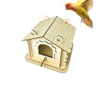 WREN Wooden House - Rustic Bird Box, Nature Outdoor Natural Protection Design | Hanging Volkhütte for Garden Birds, Construction Of Long And Pasim Nesting Boxes