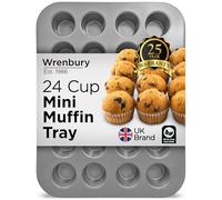 Wrenbury Mini Muffin Tray - Tiny Treats, Big Smiles - Non Stick Small Muffin Tin 24 Cup - Cupcake Pan for Everyday Baking Fun - 2cm Cup