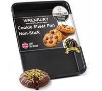 Wrenbury Non Stick Baking Tray for Oven 33x23cm - Carbon Steel Swiss Roll Tin, PFOA Free Traybake Oven Tray with DuraQuartz Surface, Dishwasher Safe