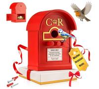 Wrenbury Postbox Bird House for Small Birds - Hanging Nesting Letter Box Bird Boxes for Gardens - Weather Resistant Resin - Wall Mounted
