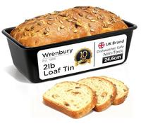 Wrenbury Pro 2lb Loaf Tin with 10 Year Guarantee - Non-Stick Carbon Steel Bread Tin for Baking Banana Bread, Sourdough & Cake