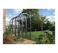 Rowlinson Wrenbury Round Top Metal Garden Arch, Grey