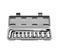 Wrench and Socket Set, 1/2" Hex Hexagonal Universal Ergonomic 10 Piece