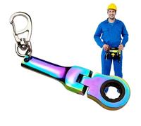 Wrench Key Holder - 10mm Ratchet Mechanism, Compact Steel, Flex Joint Function, Key Holder Tool Accessory | Garage Repair Factory Maintenance Bolt Tightening Machine Work