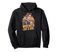 Wrench Like A Girl Empowerment Design Pullover Hoodie