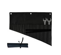 Wrench Organizer Roll Up, Heavy Duty Tool Carrier Holder, Wrench Storage Pouch with Elastic Straps, Portable Tool Roll for Car Truck ATV Travel Work Mechanic Electrician Gift