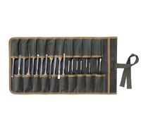 Wrench Roll Up Pouch (20 Slots), Portable Carry On Pouch Workshop Storage Woodworking Tools Organizer Bag Waxed Canvas Tool Roll & ArmyGreen