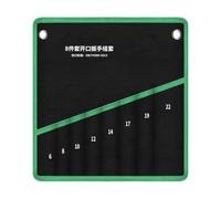 Wrench Storage Pouch Canvas Tool Wrap with Individual Slots and Compact Carry Design for Service Cart, Garage, and Shop Use Canvas Wrench Roll Pouch Organizer Bag Labeled Slots Tool Roll Organizer