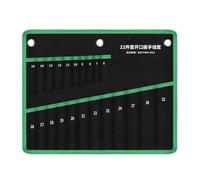 Wrench Storage Pouch Canvas Tool Wrap with Individual Slots and Compact Carry Design for Service Cart, Garage, and Shop Use Canvas Wrench Roll Pouch Organizer Bag Labeled Slots Tool Roll Organizer