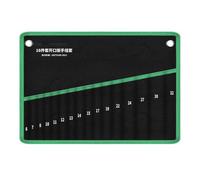 Wrench Storage Pouch Canvas Tool Wrap with Individual Slots and Compact Carry Design for Service Cart, Garage, and Shop Use Canvas Wrench Roll Pouch Organizer Bag Labeled Slots Tool Roll Organizer