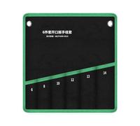Wrench Storage Pouch Canvas Tool Wrap with Individual Slots and Compact Carry Design for Service Cart, Garage, and Shop Use Canvas Wrench Roll Pouch Organizer Bag Labeled Slots Tool Roll Organizer