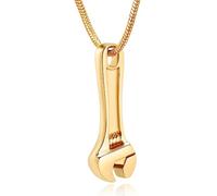 Wrench Urn Necklace for Ashes for Women Men Human Ashes Holder Stainless Steel Hammer Cremation Jewelry for Ashes Pendant