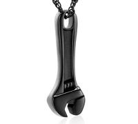 Wrench Urn Necklace for Ashes for Women Men Human Ashes Holder Stainless Steel Hammer Cremation Jewelry for Ashes Pendant