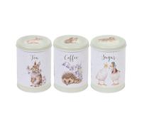 Wrendale Designs 'The Country Set' Country Animal Tea Coffee Sugar Set Green