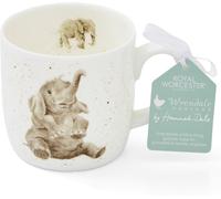 Wrendale by Royal Worcester Bone China Mug Role Model Elephants, Multi-Colour,1