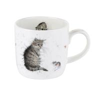 Wrendale by Royal Worcester Cat and Mouse Bone China Mug,11Fl Oz