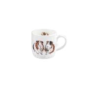 Wrendale by Royal Worcester Wrendale Lettuce Be Friends (Guinea Pig) Single Mug, Bone China, Multi-Colour, 11 x 6.5 x 8.3 cm