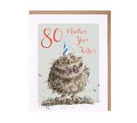 Wrendale Designs - '80 Another Year Wiser' Card
