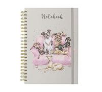 Wrendale Designs A4 Dogs Notebook - Movie Night (Grey)