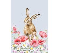 Wrendale Designs A6 Hare Notebook - Field of Flowers