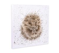 Wrendale Designs "awakening" Illustrated Hedgehog Canvas Art, 20 X 20 Cm, Poly Cotton, Matt Finish