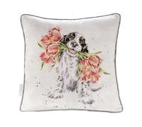 Wrendale Designs 40cm Blooming with Love Dog Square Cushion