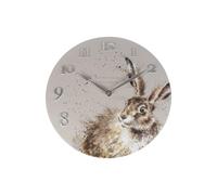 Wrendale Designs Bright Eyes Hare Wall Clock 30cm Wrendale Designs Multicolor