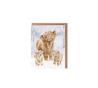 Wrendale Designs by Hannah Dale A Highland Christmas' Highland Cow Mini Christmas Card
