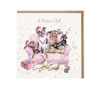 Wrendale Designs by Hannah Dale - A Winter’s Tail - Gold Foiled Christmas Card - Single