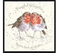Wrendale Designs by Hannah Dale - Birds Of A Feather - Gold Foiled Christmas Card - Single