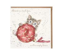 Wrendale Designs by Hannah Dale - Christmas Boxes - Gold Foiled Christmas Card - Single