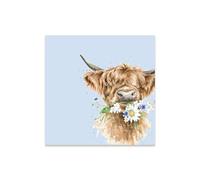 Wrendale Designs by Hannah Dale Daisy Coo' Highland Cow Cocktail Napkin