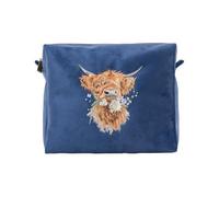 Wrendale Designs by Hannah Dale 'Daisy Coo' Highland Cow Embroidered Cosmetic Bag