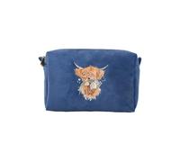 Wrendale Designs by Hannah Dale 'Daisy Coo' Highland Cow Embroidered Make Up Bag