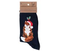 Wrendale Designs by Hannah Dale - Festive Fox - Womens Christmas Theme Socks - One Size