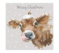 Wrendale Designs by Hannah Dale - First Taste Of Snow - Luxury Christmas Card Set - Pack of 8