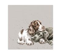 Wrendale Designs by Hannah Dale Growing Old Together' Spaniel and Labrador Lunch Napkin
