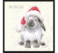 Wrendale Designs by Hannah Dale - Ho! Ho! Ho! - Gold Foiled Christmas Card - Single