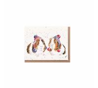 Wrendale Designs by Hannah Dale It's be-guinea…' guinea pig Mini Christmas Card