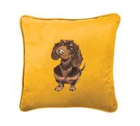 Wrendale Designs by Hannah Dale 'Little Sausage' Dachshund Embroidered Cushion