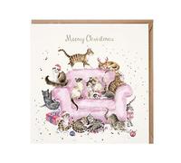Wrendale Designs by Hannah Dale - Meowry Christmas - Gold Foiled Christmas Card - Single