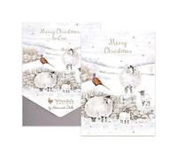 Wrendale Designs by Hannah Dale - Merry Christmass to Ewe - Christmas Notecard Set - Pack of 8